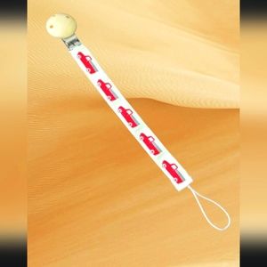 New Pacifier Clip. Red Truck. Pacifier Holder.Pacifier Chain.